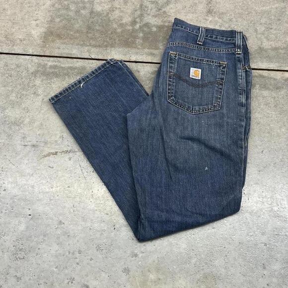 Carhartt Other - vintage carhartt dark blue relaxed baggy fit jeans size 34 x 32